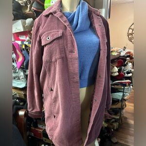 Ariat small Shacket blush corduroy pockets on the run western rodeo cowgirl soft